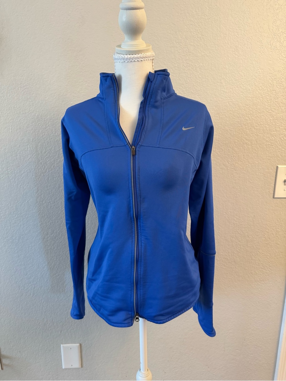 Nike Women's Royal Blue Full-Zip Track Jacket - Size M